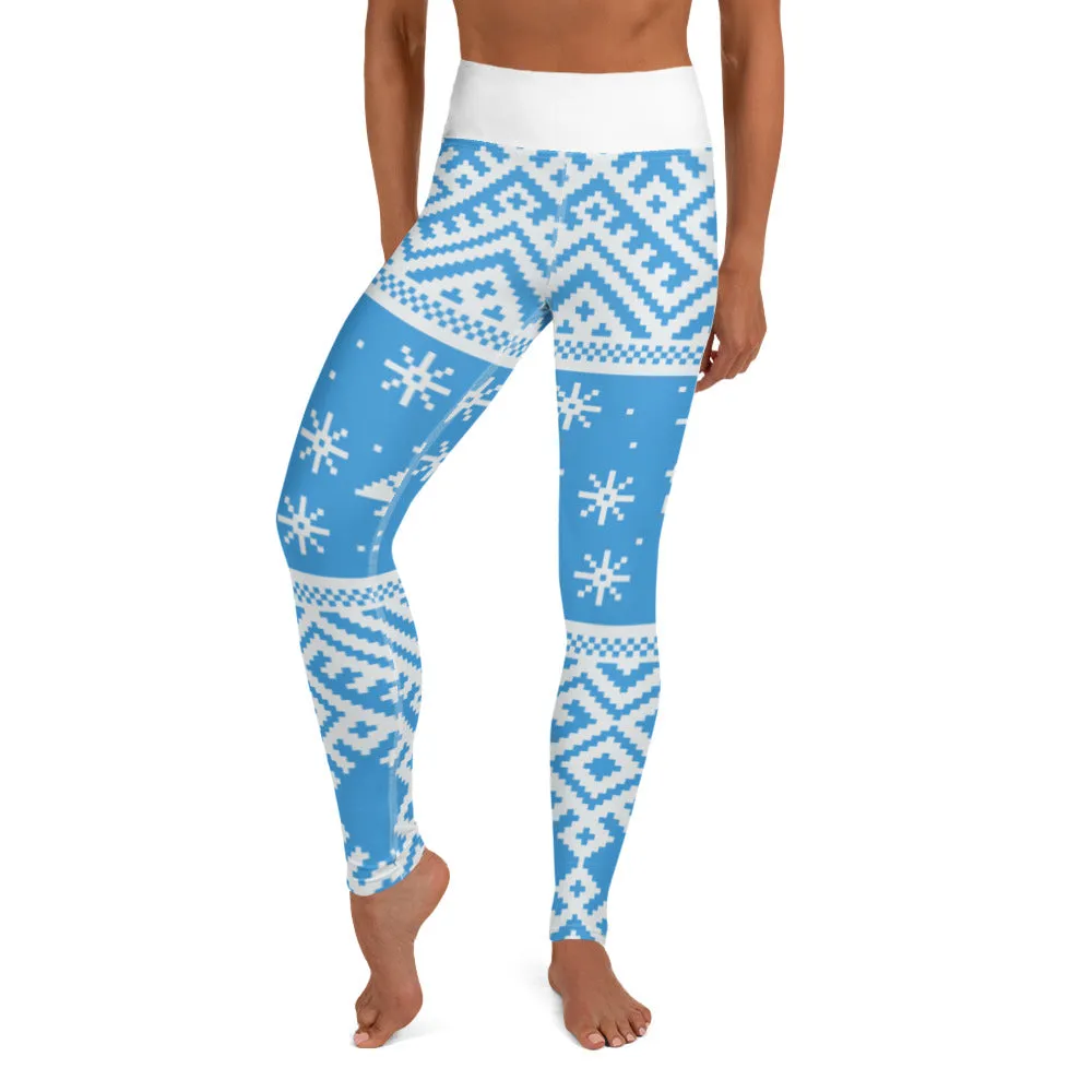 Christmas Folk Yoga Leggings