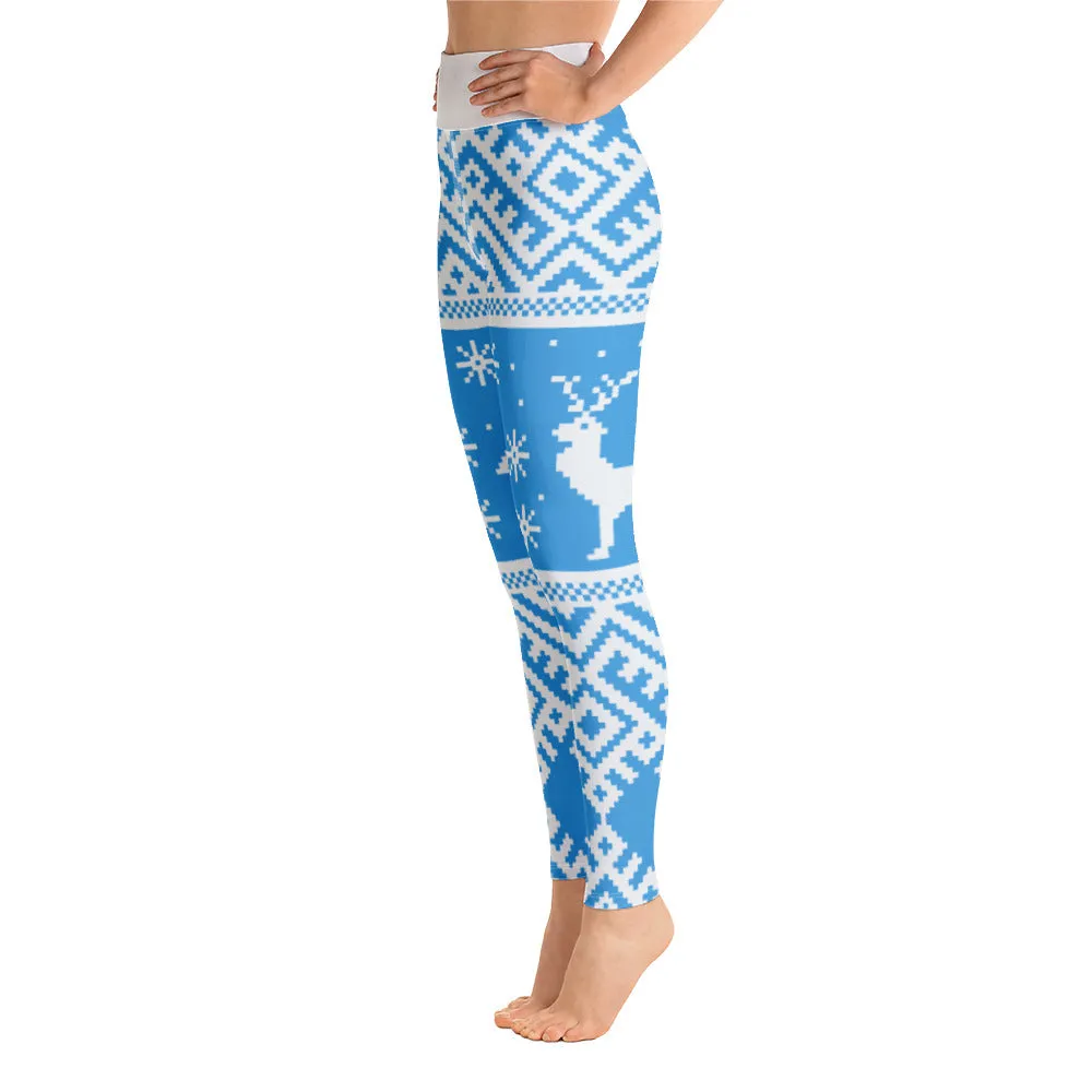 Christmas Folk Yoga Leggings