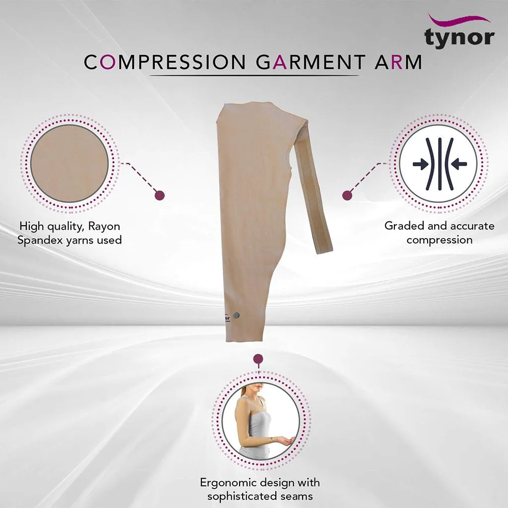 Compression Arm Sleeve Garment with Shoulder Cover