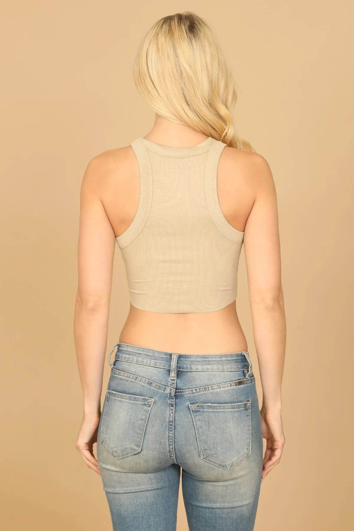 CORE TANK RIBBED CROP TOP