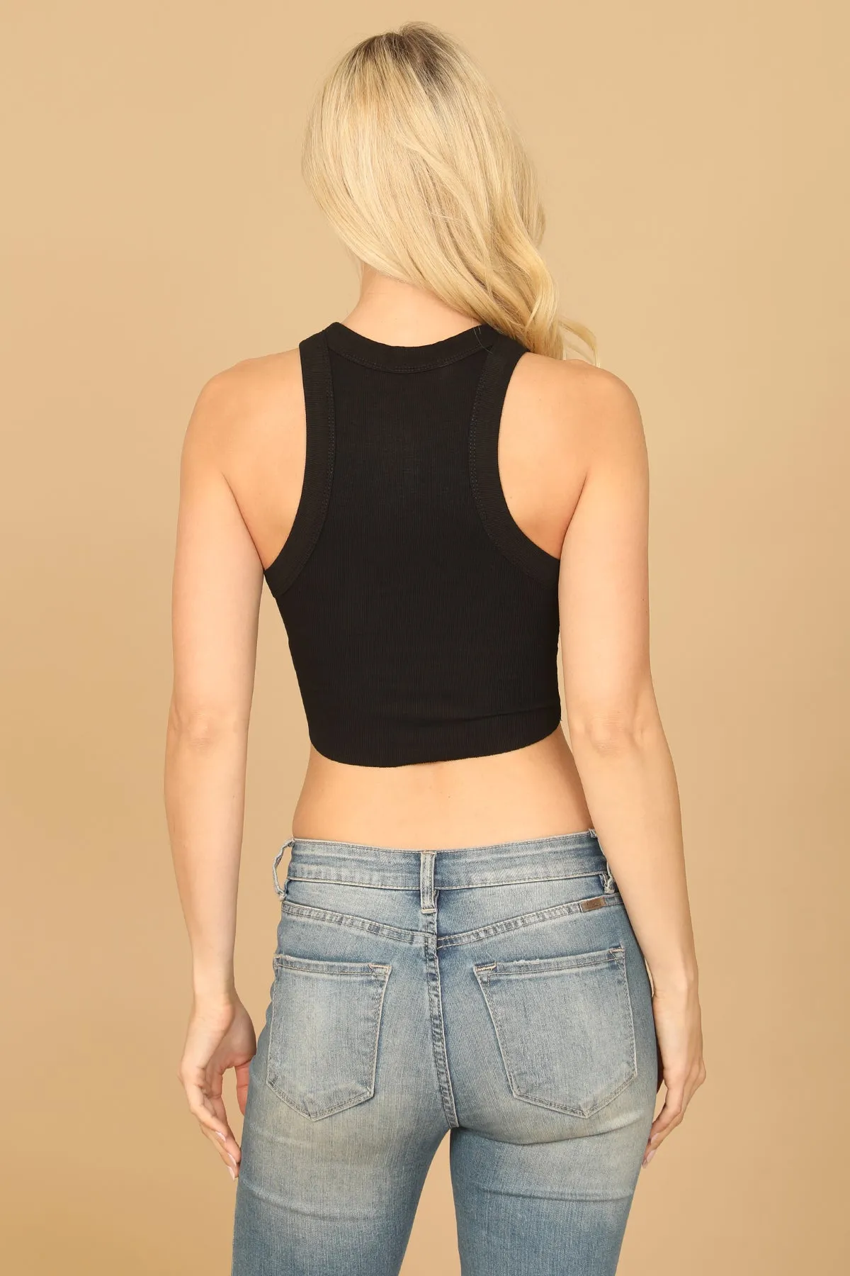 CORE TANK RIBBED CROP TOP
