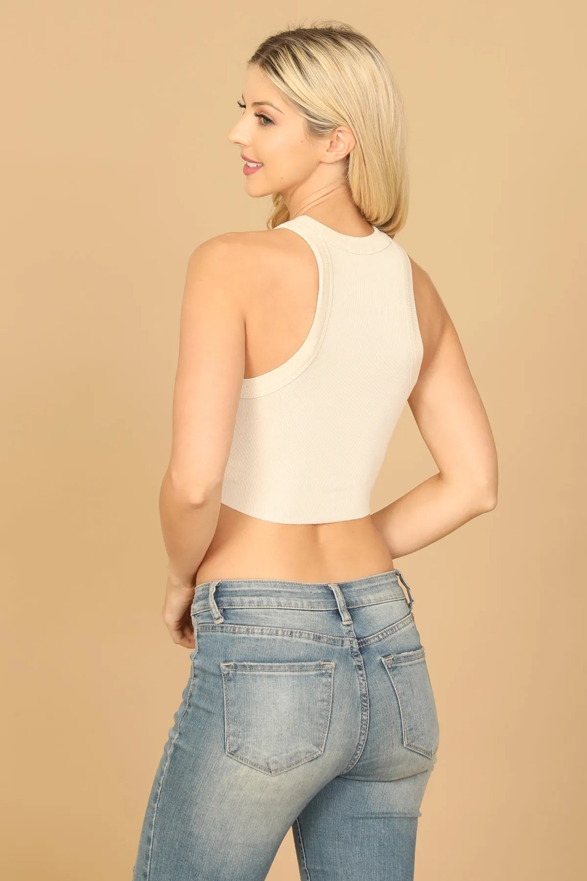 CORE TANK RIBBED CROP TOP