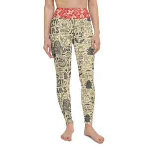 Crazy-Ass Leggings - Christmas Doodles - Yoga Leggings