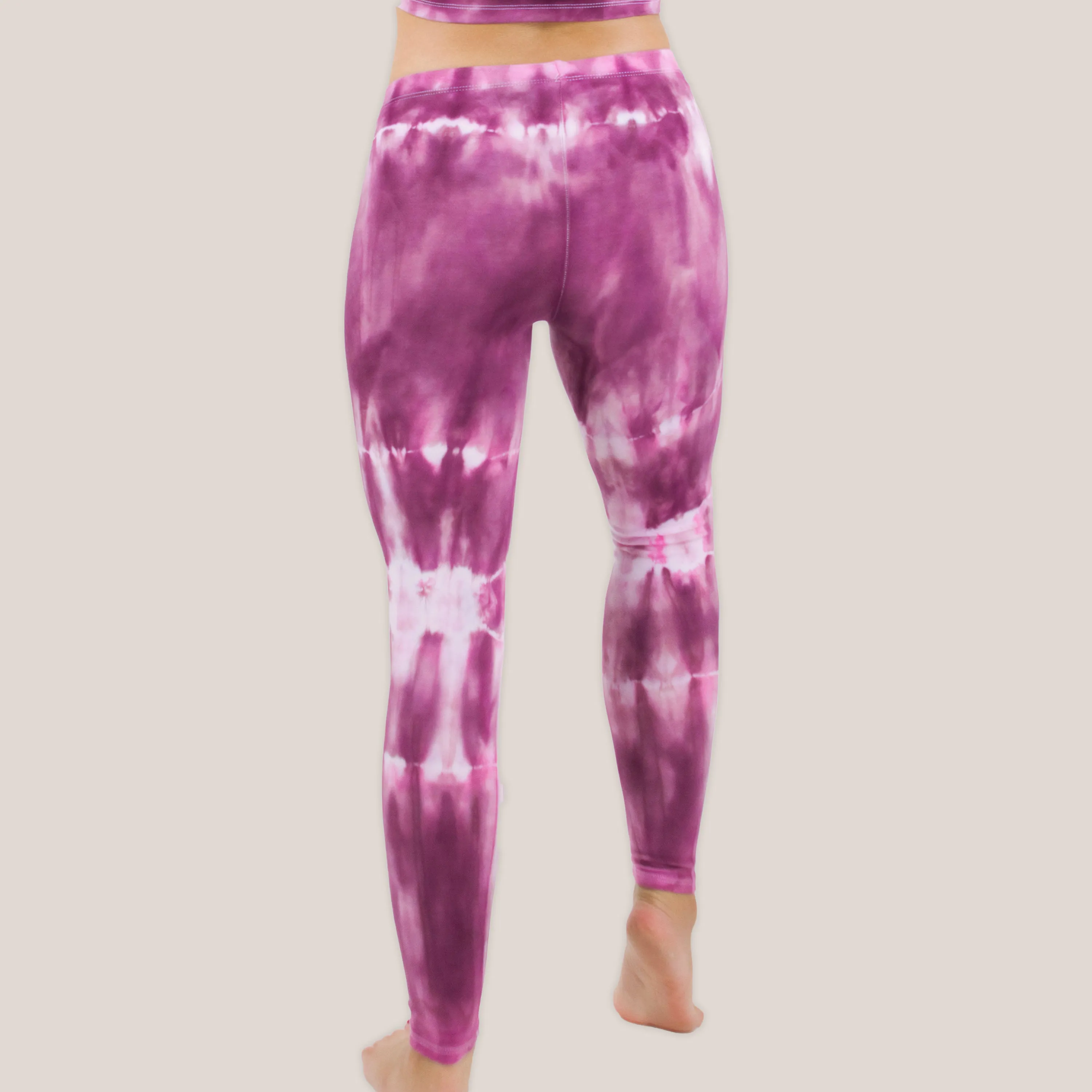 Dusty Rose Tie Dye Yoga Leggings