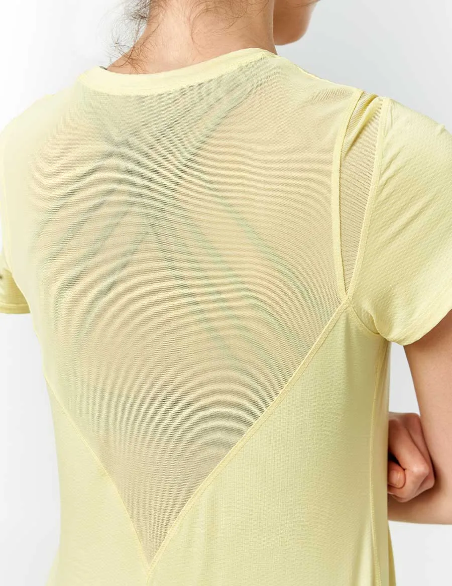 easyoga LA-VEDA Heptagon Short Sleeve - Y07 Cream yellow