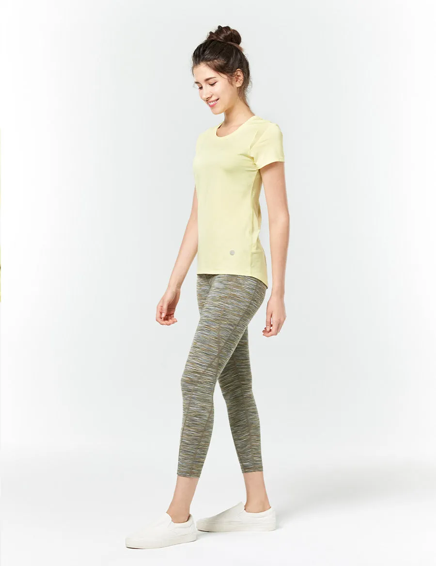 easyoga LA-VEDA Heptagon Short Sleeve - Y07 Cream yellow