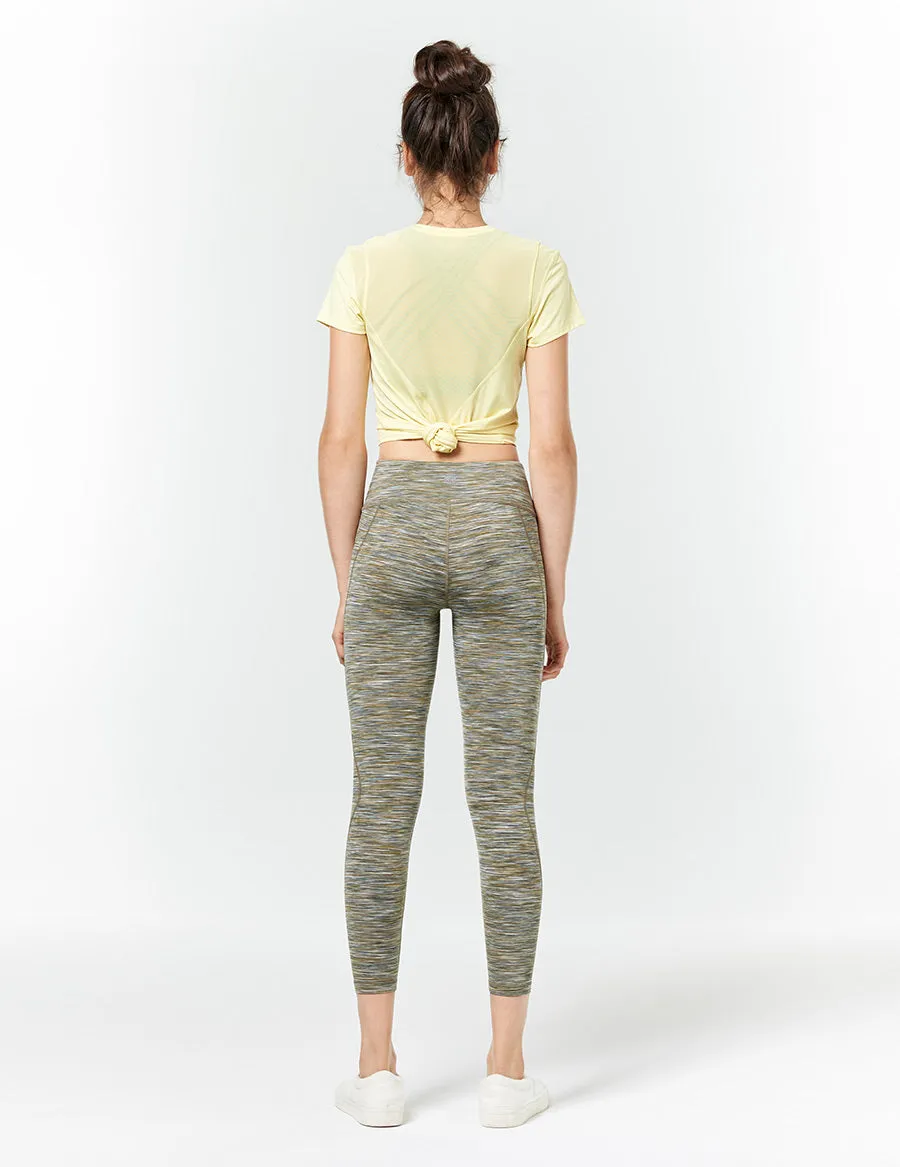 easyoga LA-VEDA Heptagon Short Sleeve - Y07 Cream yellow