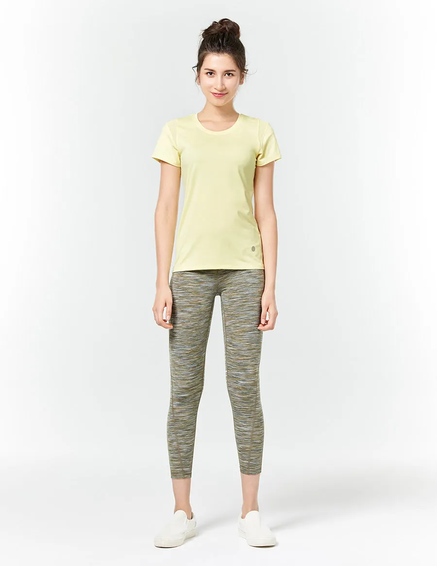 easyoga LA-VEDA Heptagon Short Sleeve - Y07 Cream yellow