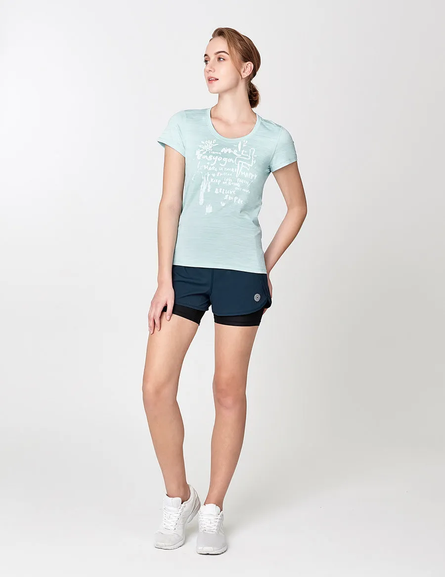 easyoga LESPIRO Go Sport Tee - M17 M-White Blue