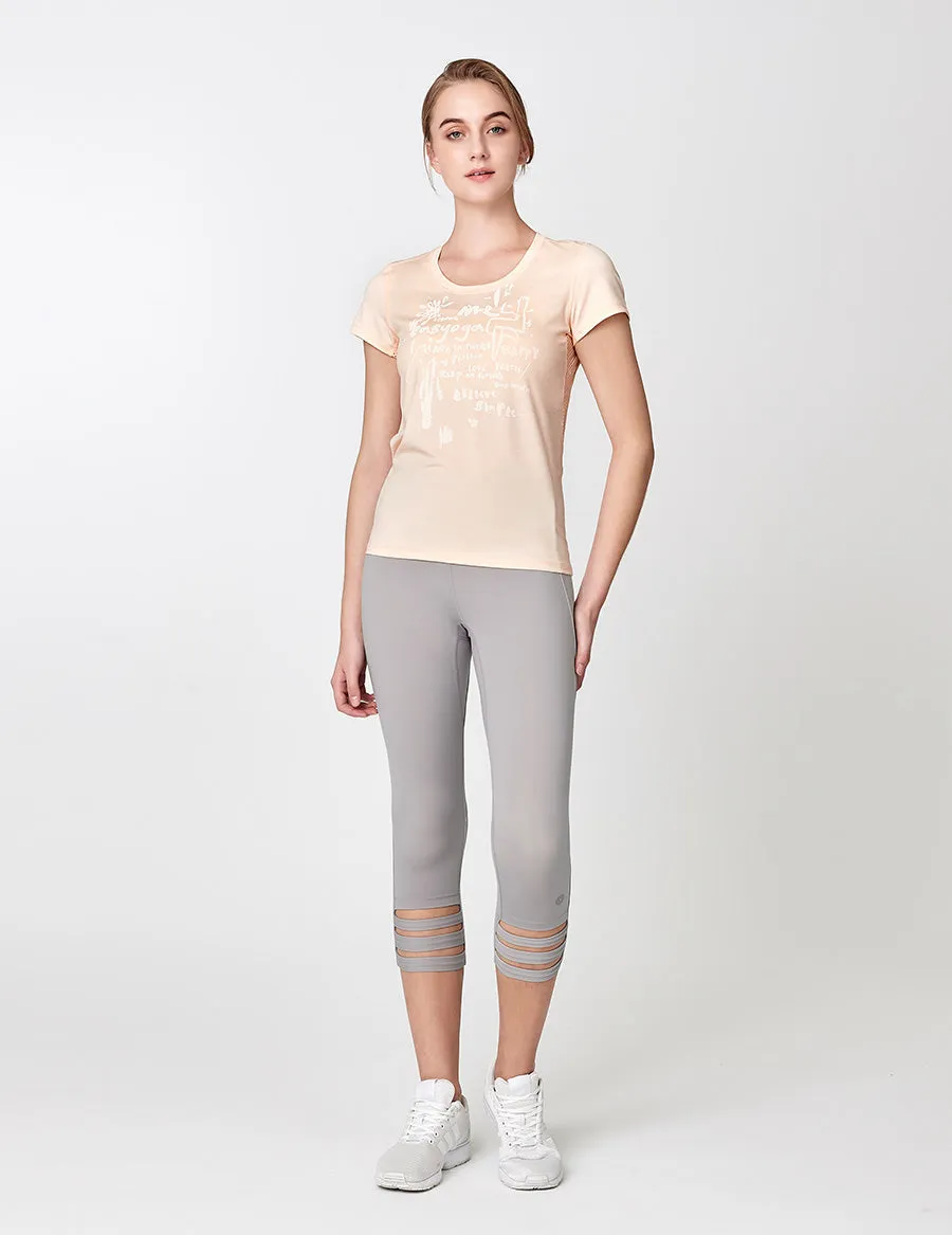 easyoga LESPIRO Go Sport Tee - M34 M-White Peach