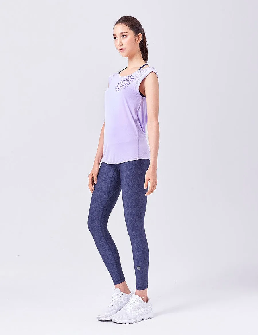 easyoga LESPIRO Rome Drape Top - P10 Lavender Purple