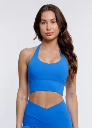 Elevate Halter Bra - Azure