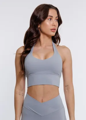 Elevate Halter Bra - Grey