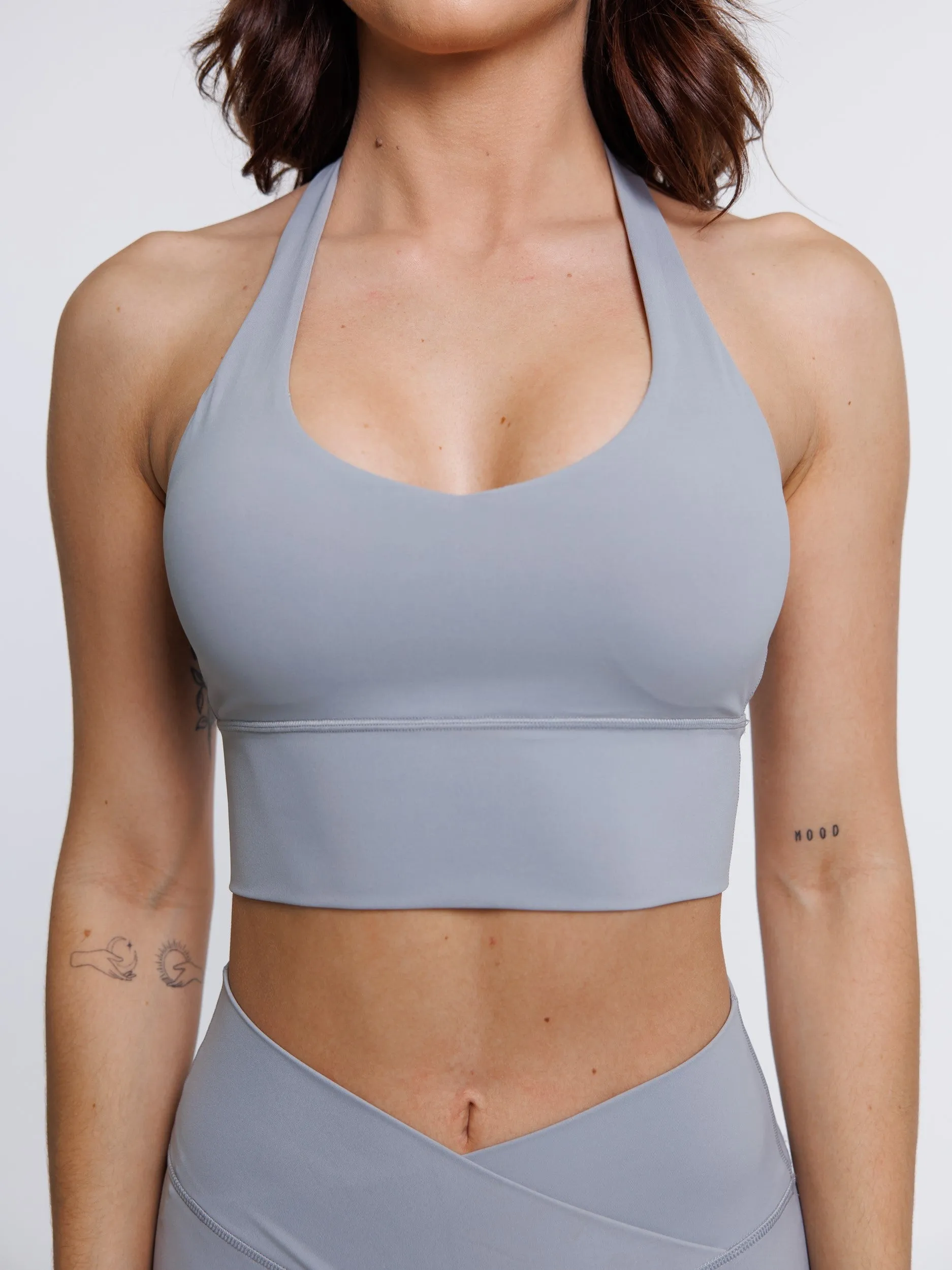Elevate Halter Bra - Grey