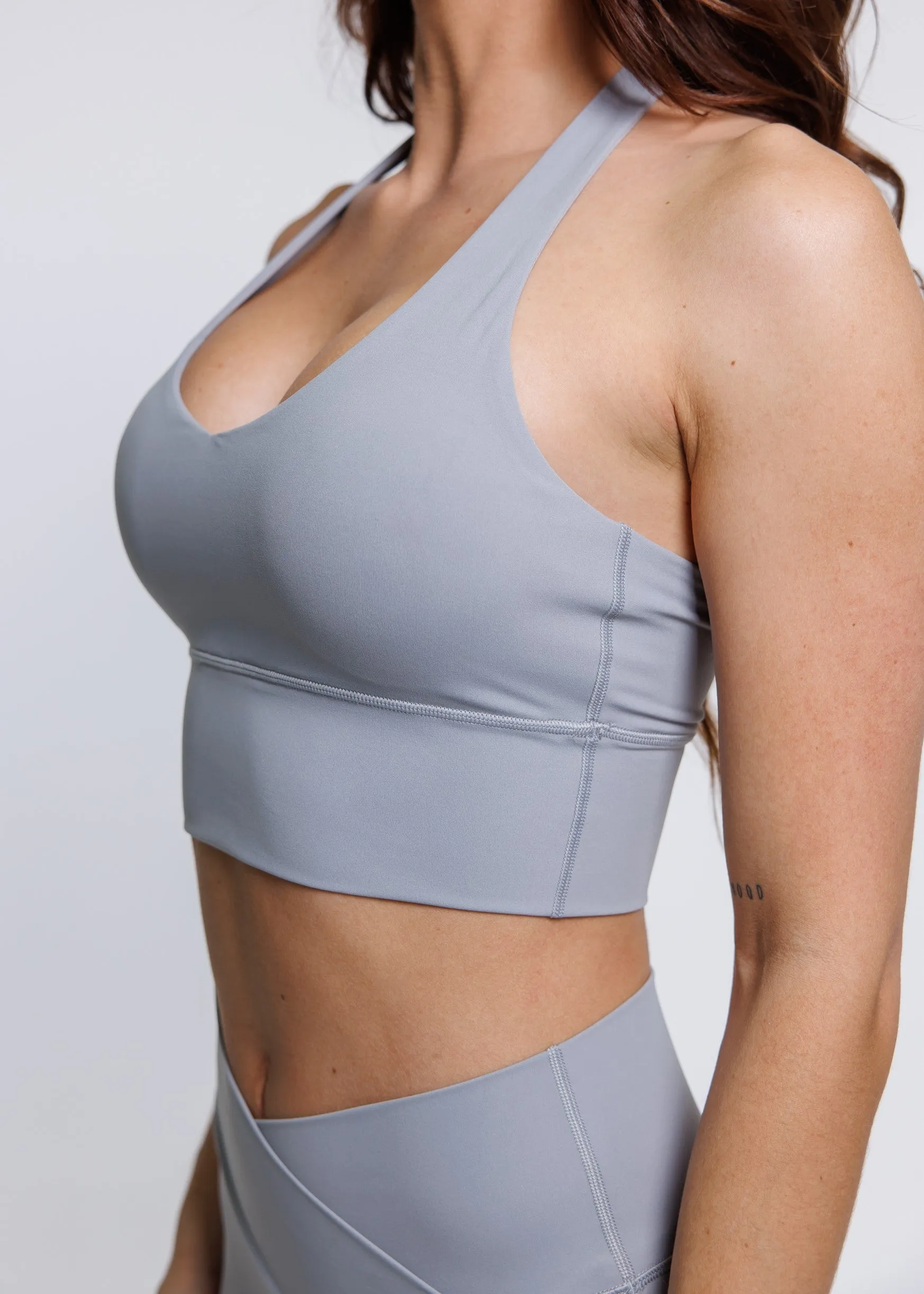 Elevate Halter Bra - Grey