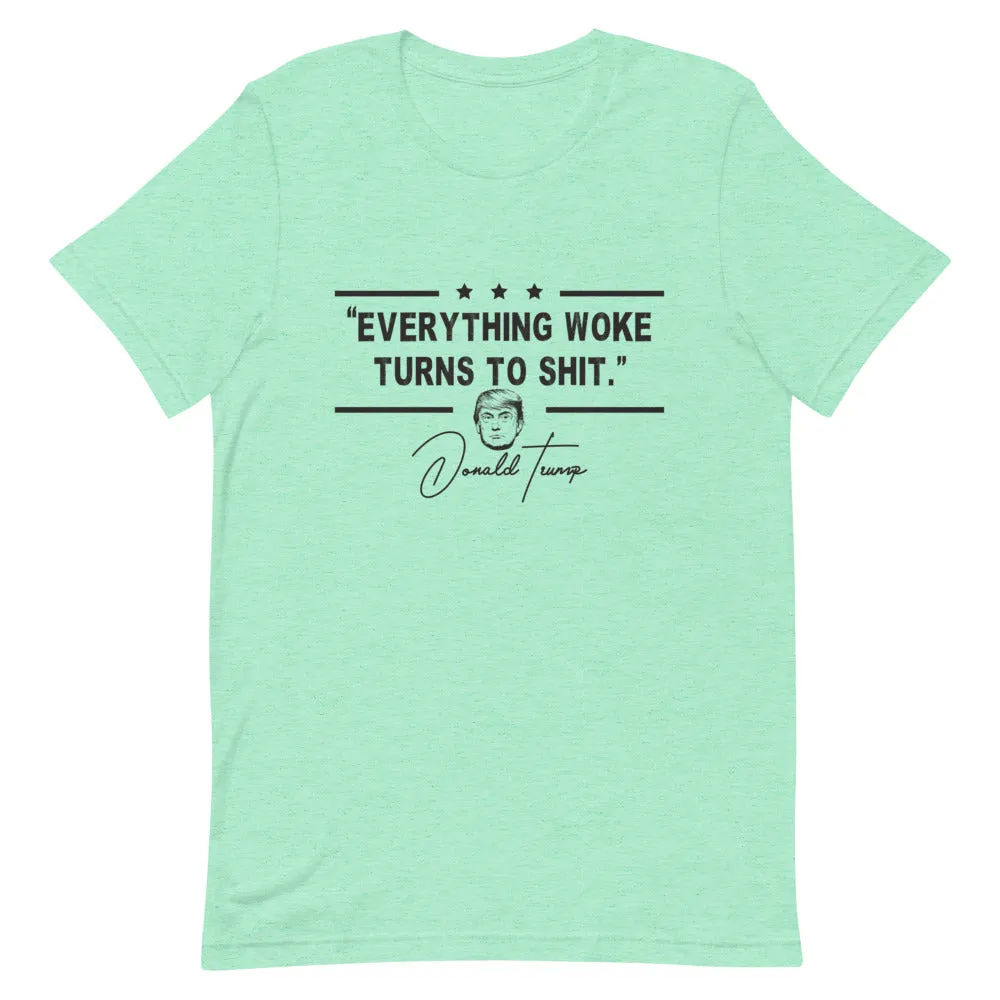 Everything Woke turns  to Sh*t Short-Sleeve Unisex T-Shirt