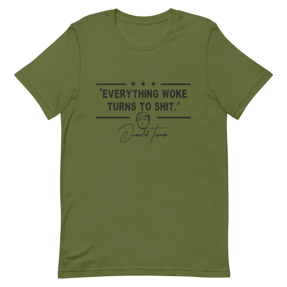 Everything Woke turns  to Sh*t Short-Sleeve Unisex T-Shirt
