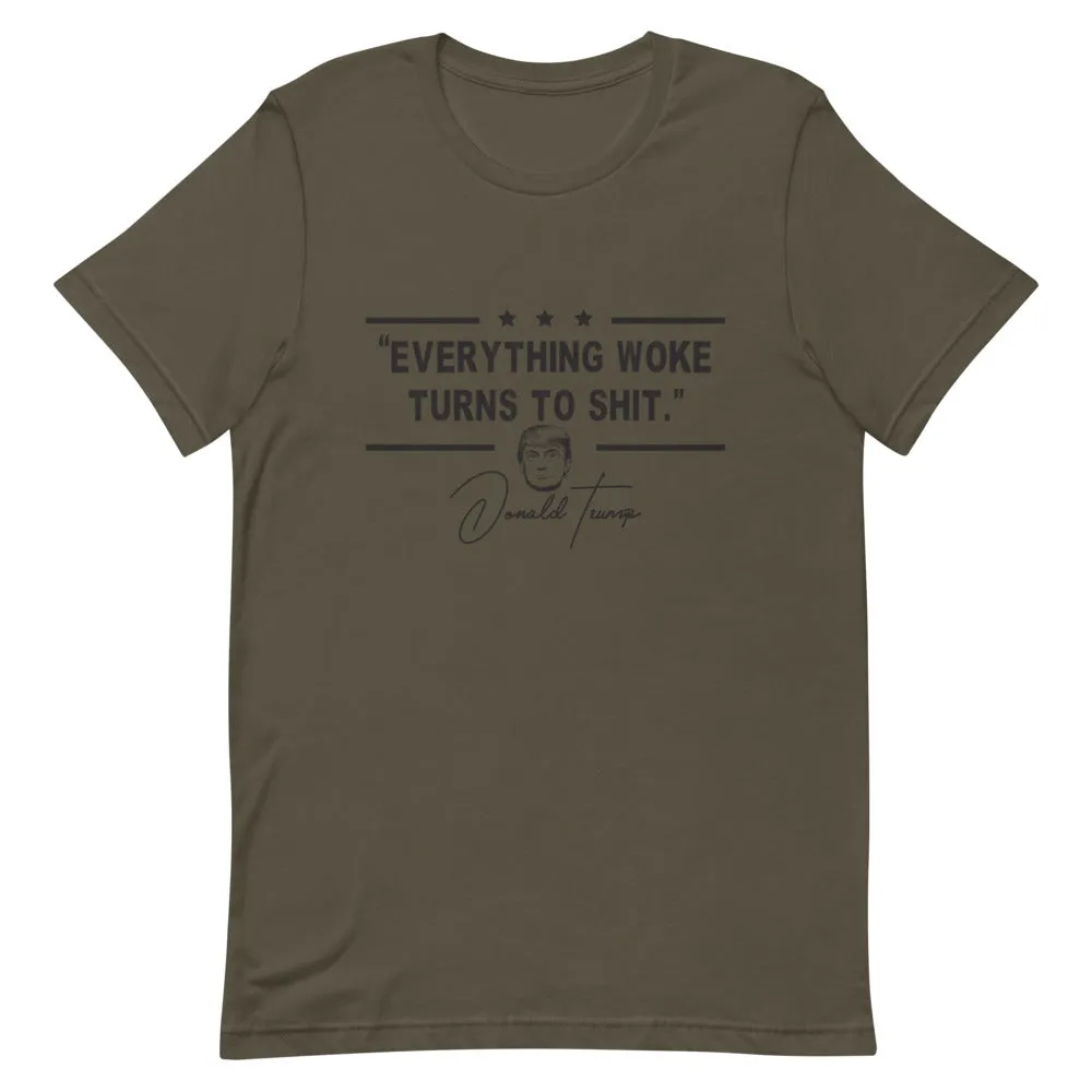 Everything Woke turns  to Sh*t Short-Sleeve Unisex T-Shirt