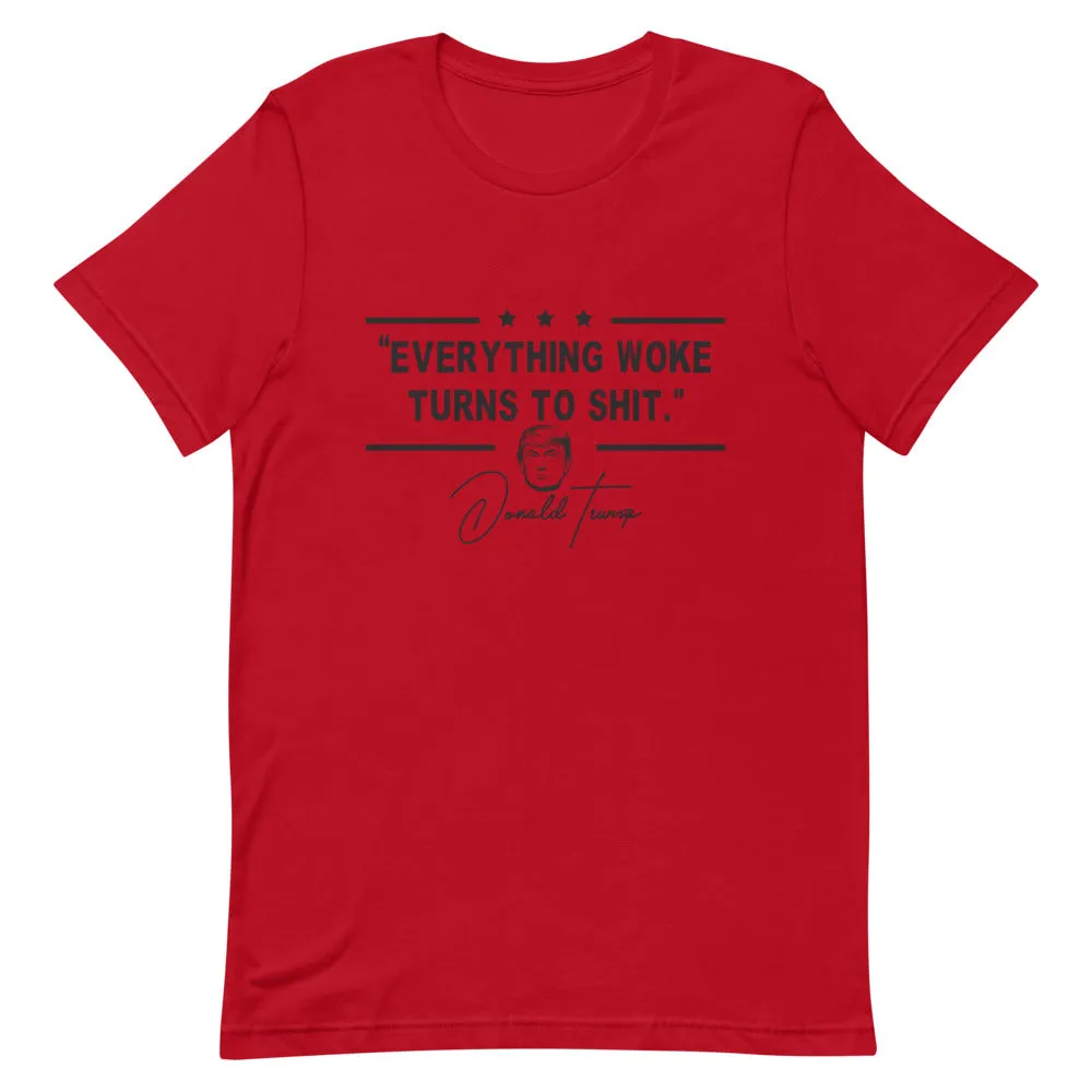 Everything Woke turns  to Sh*t Short-Sleeve Unisex T-Shirt