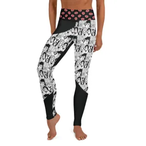 Faces and Kisses - Yoga Leggings
