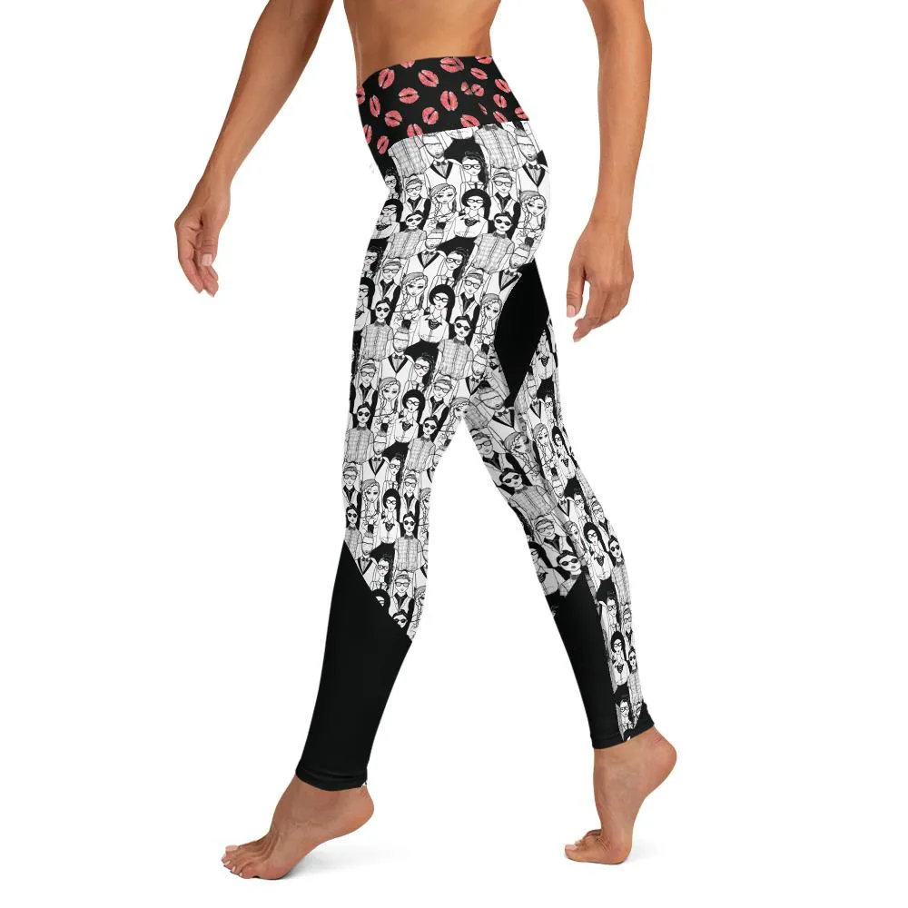 Faces and Kisses - Yoga Leggings