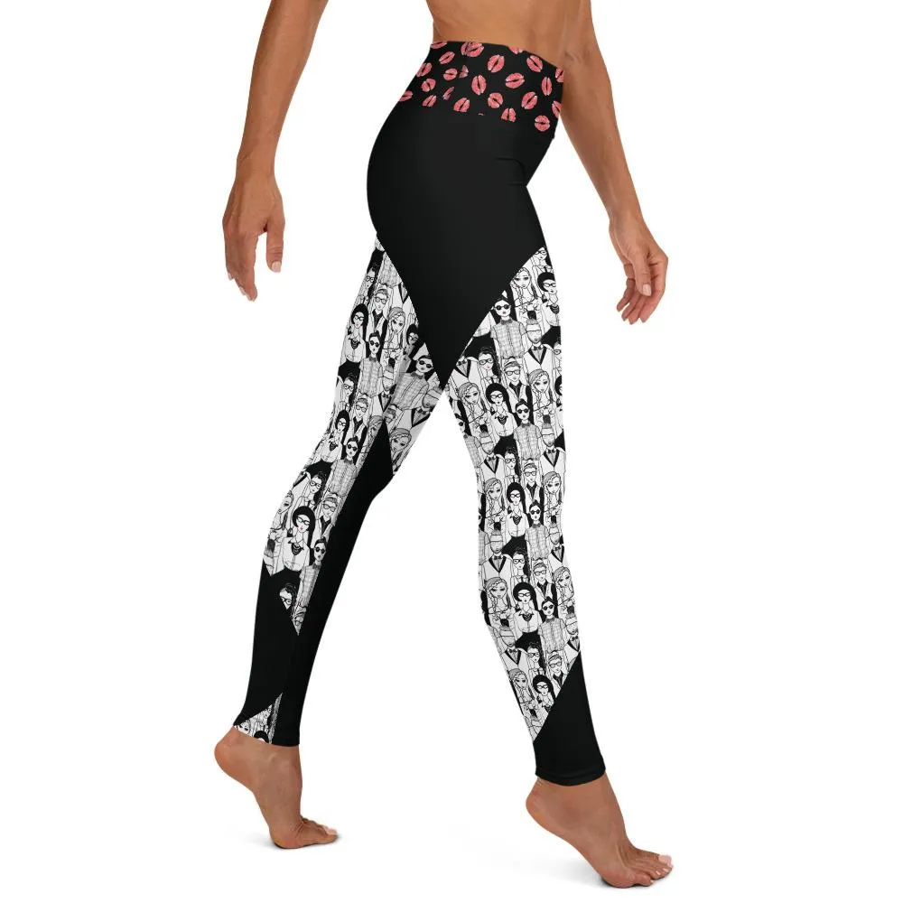 Faces and Kisses - Yoga Leggings