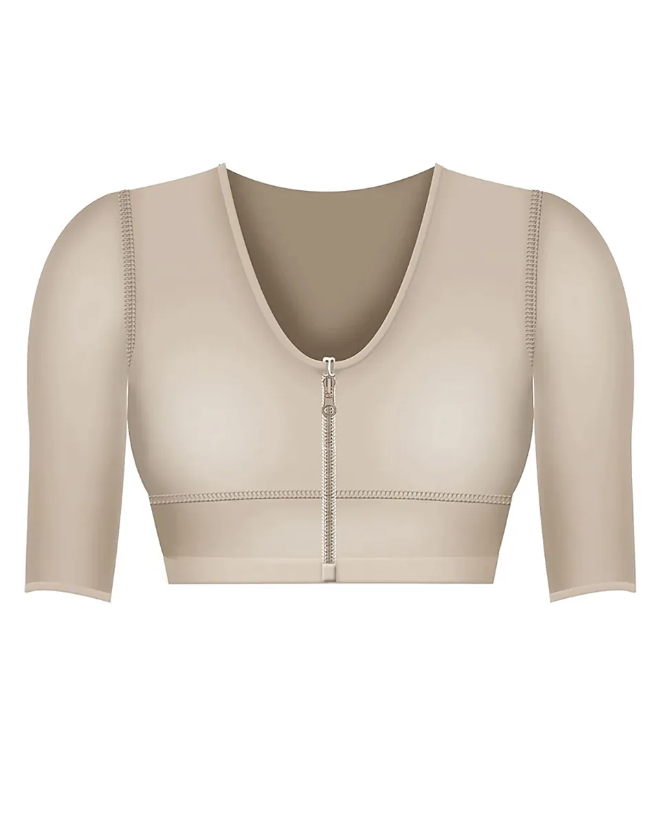 Fajas Salome Surgical Breast Augmentation Bra with Sleeves Liposuction Arm Shaper Postsurgical Girdle for Women Powernet