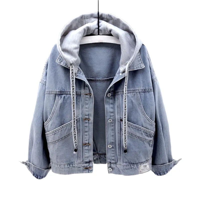 Fallyn – Comfy Hooded Denim Jacket for Women