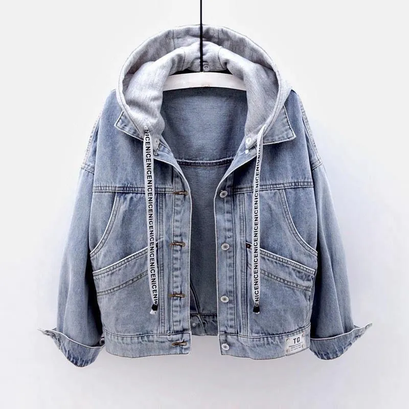 Fallyn – Comfy Hooded Denim Jacket for Women