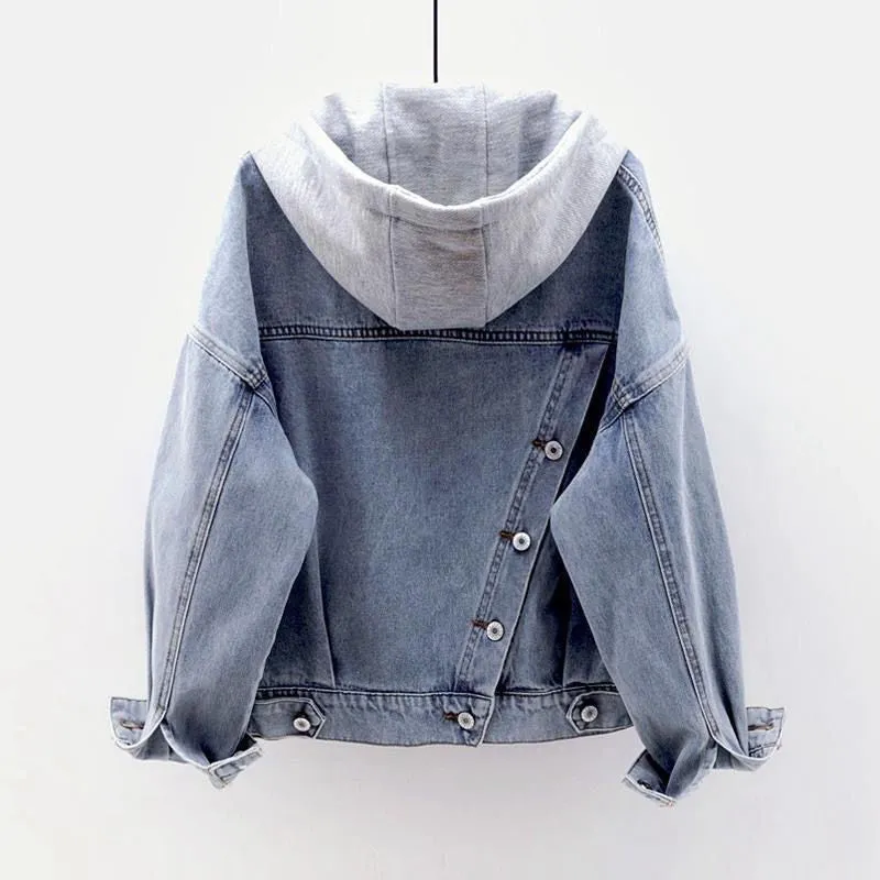 Fallyn – Comfy Hooded Denim Jacket for Women