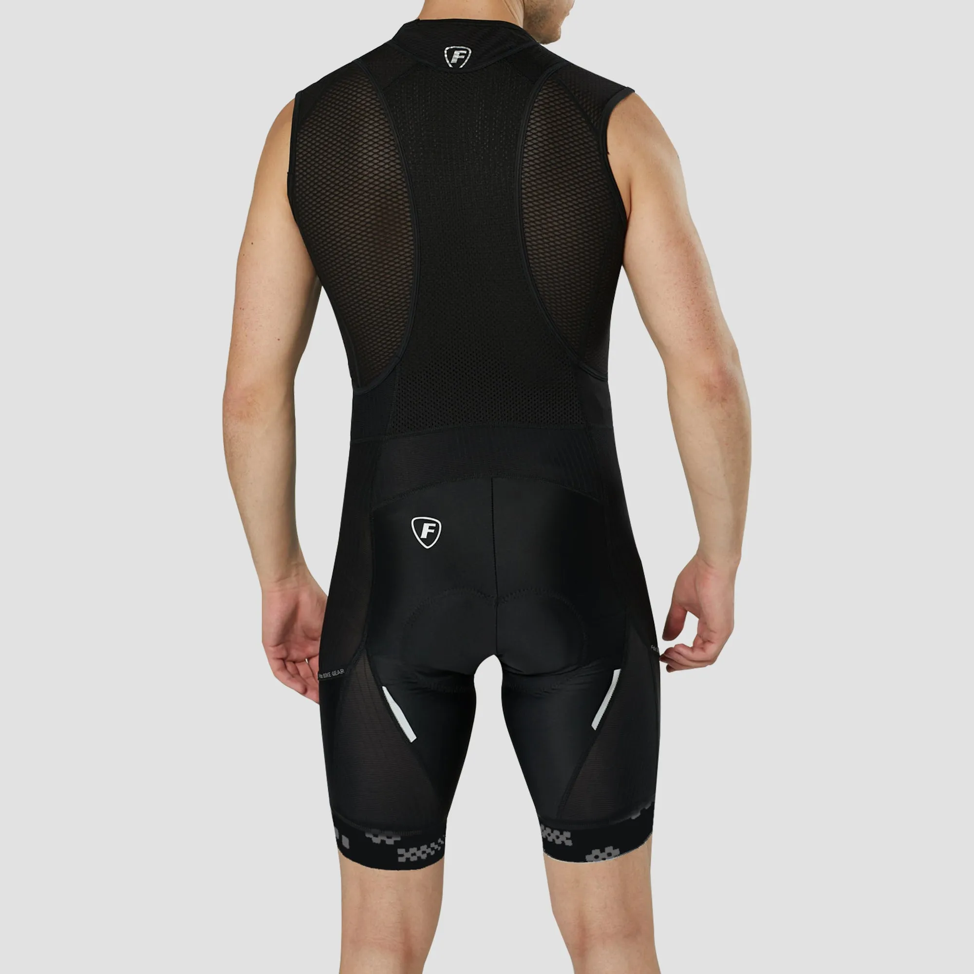Fdx All Day Black Men's & Boy's Gel Padded Summer Cycling Cargo Bib Shorts