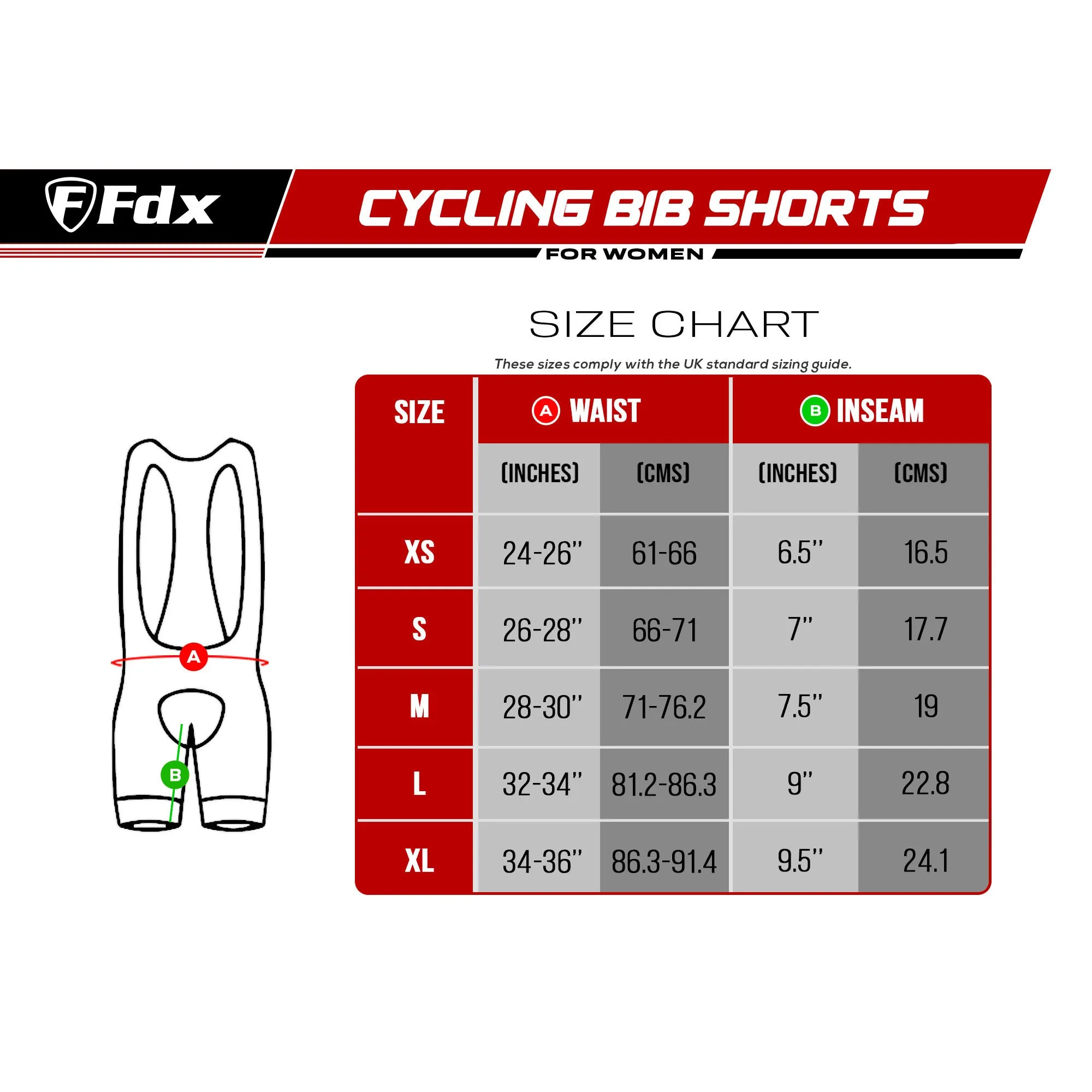 Fdx Duo Blue Women's & Girl's Summer Cycling Cargo Bib Shorts