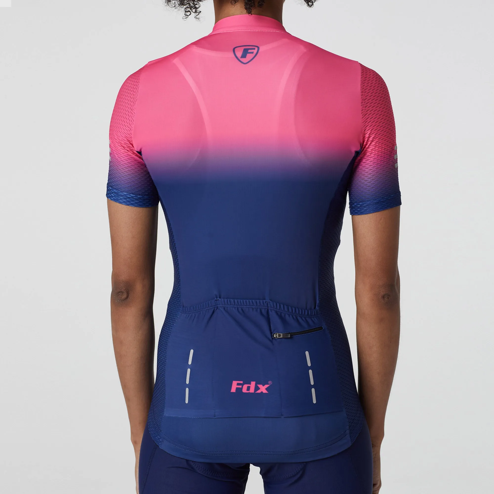 Fdx Duo Pink / Blue Women's & Girl's Short Sleeve Summer Cycling Jersey