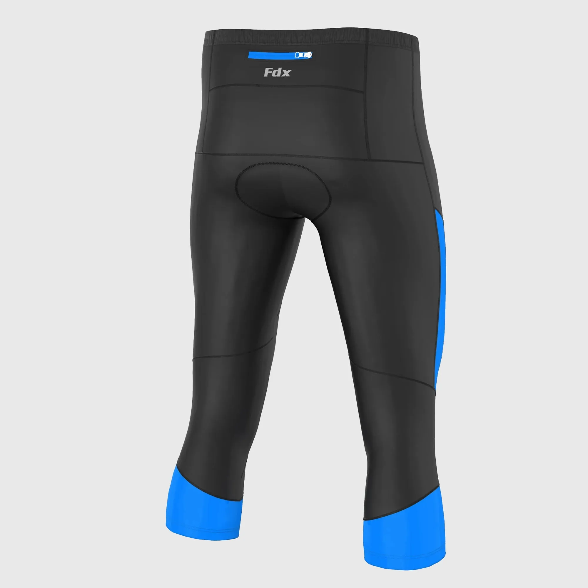 Fdx Gallop Blue Men's & Boy's 3/4 Gel Padded Cycling Shorts