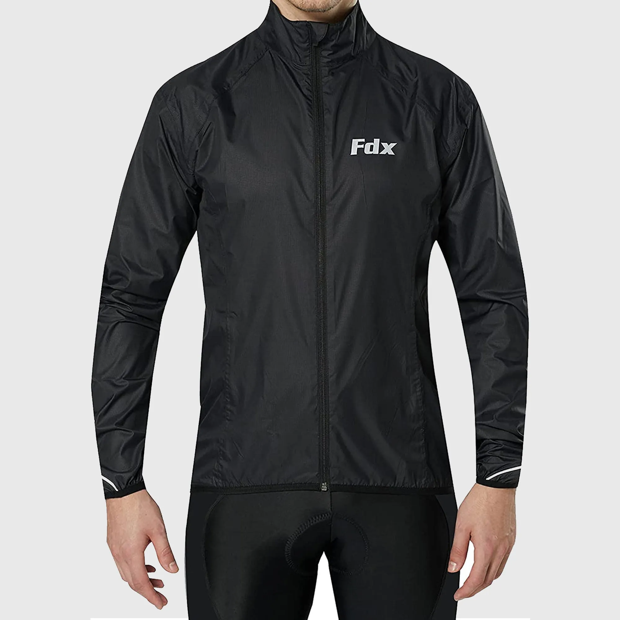 Fdx J20 Black Windproof & Waterproof Men's & Boy's Cycling Jacket