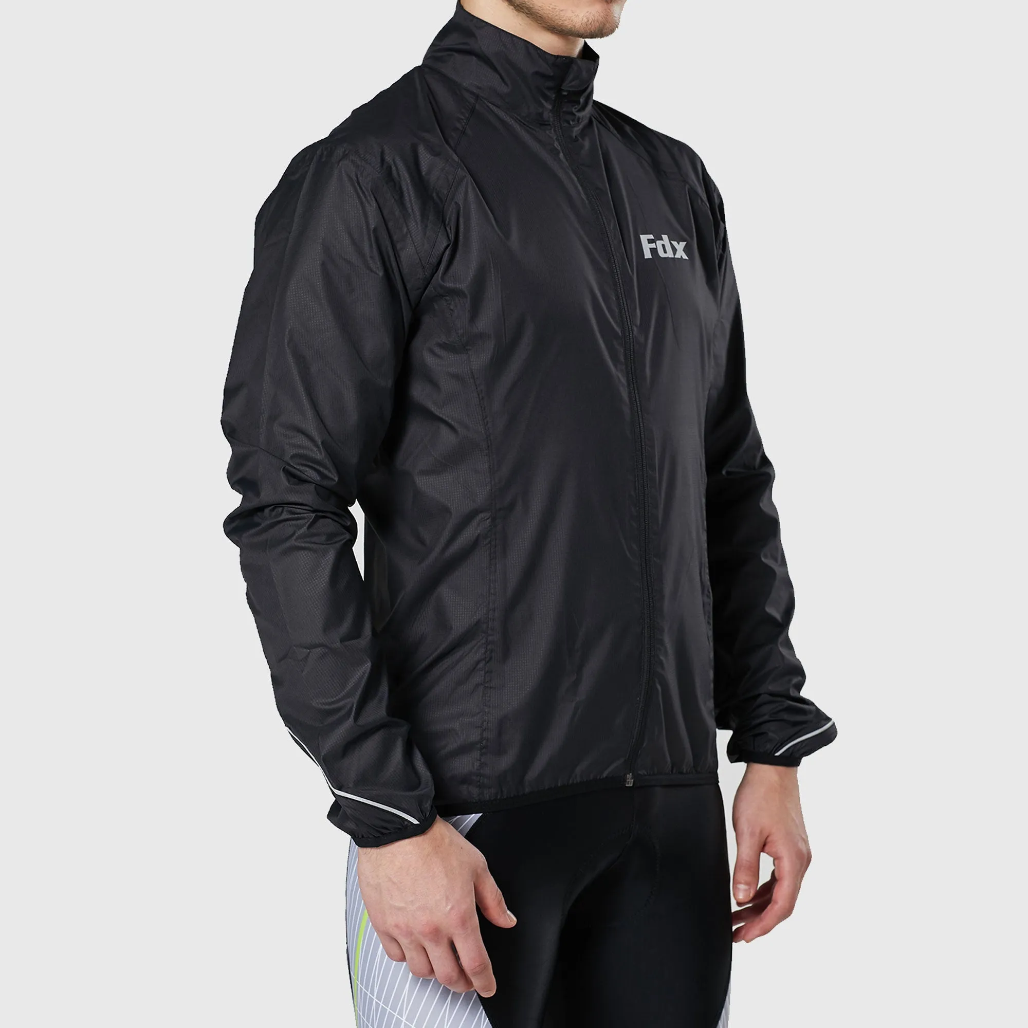 Fdx J20 Black Windproof & Waterproof Men's & Boy's Cycling Jacket