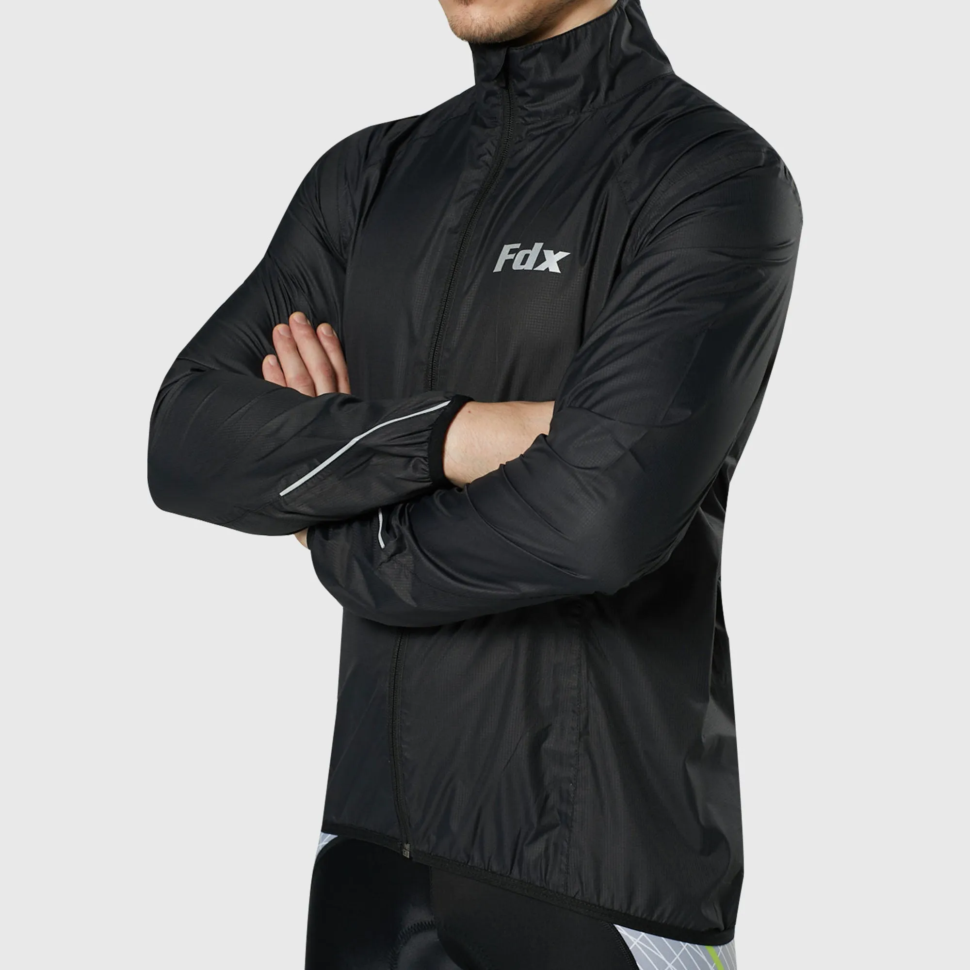 Fdx J20 Black Windproof & Waterproof Men's & Boy's Cycling Jacket