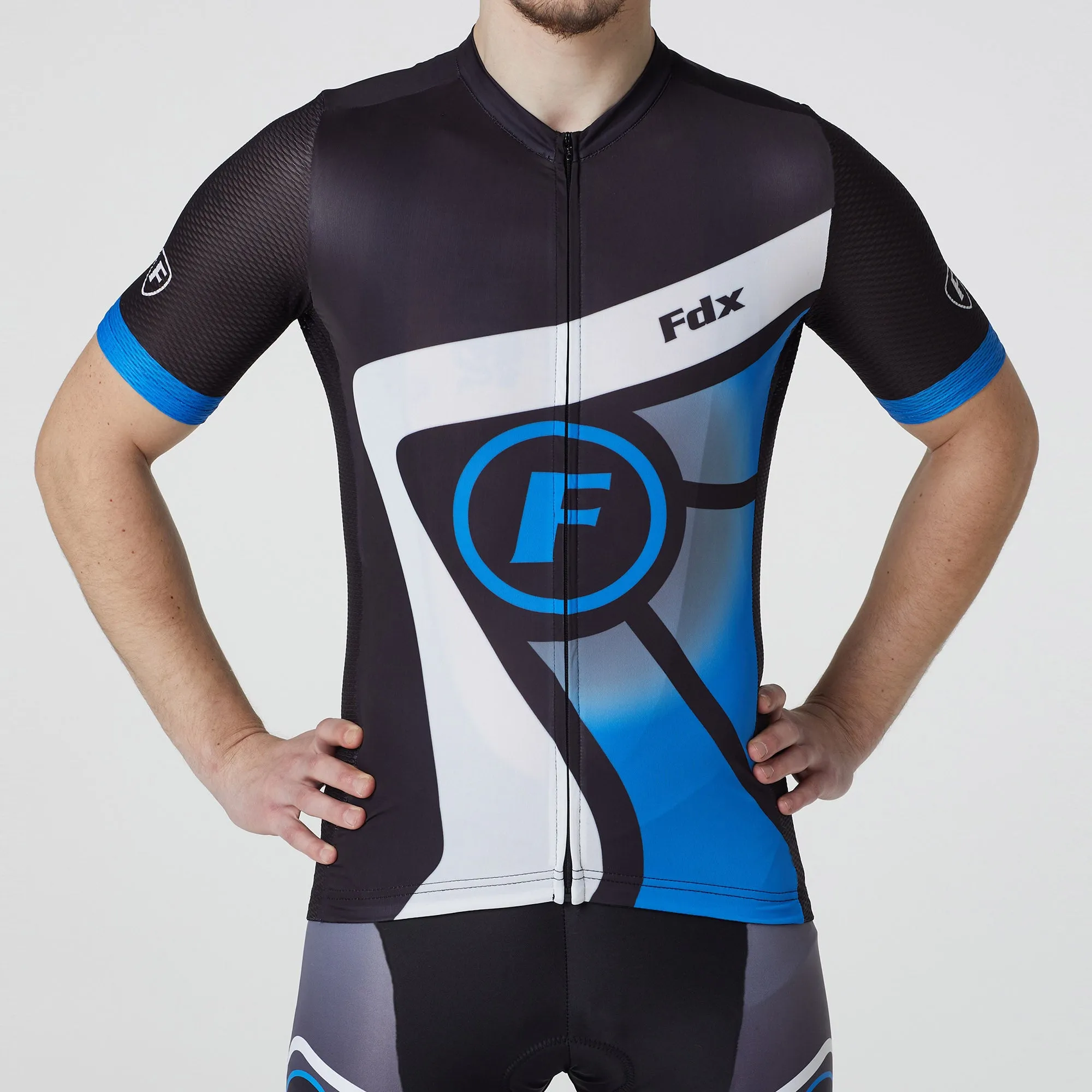 Fdx Signature Blue Men's & Boy's Short Sleeve Summer Cycling Jersey