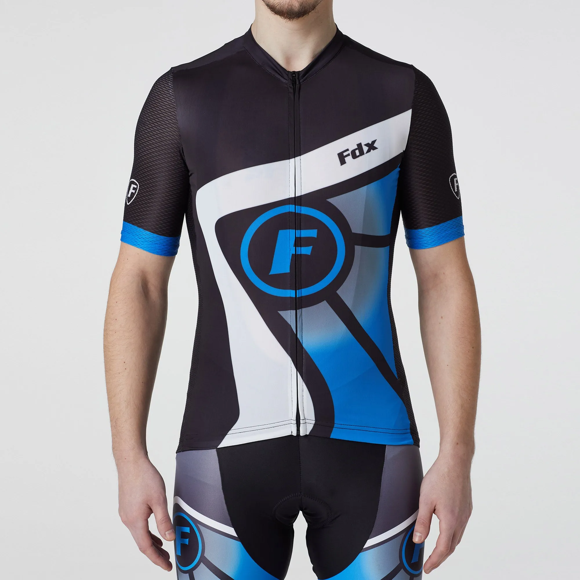 Fdx Signature Blue Men's & Boy's Short Sleeve Summer Cycling Jersey