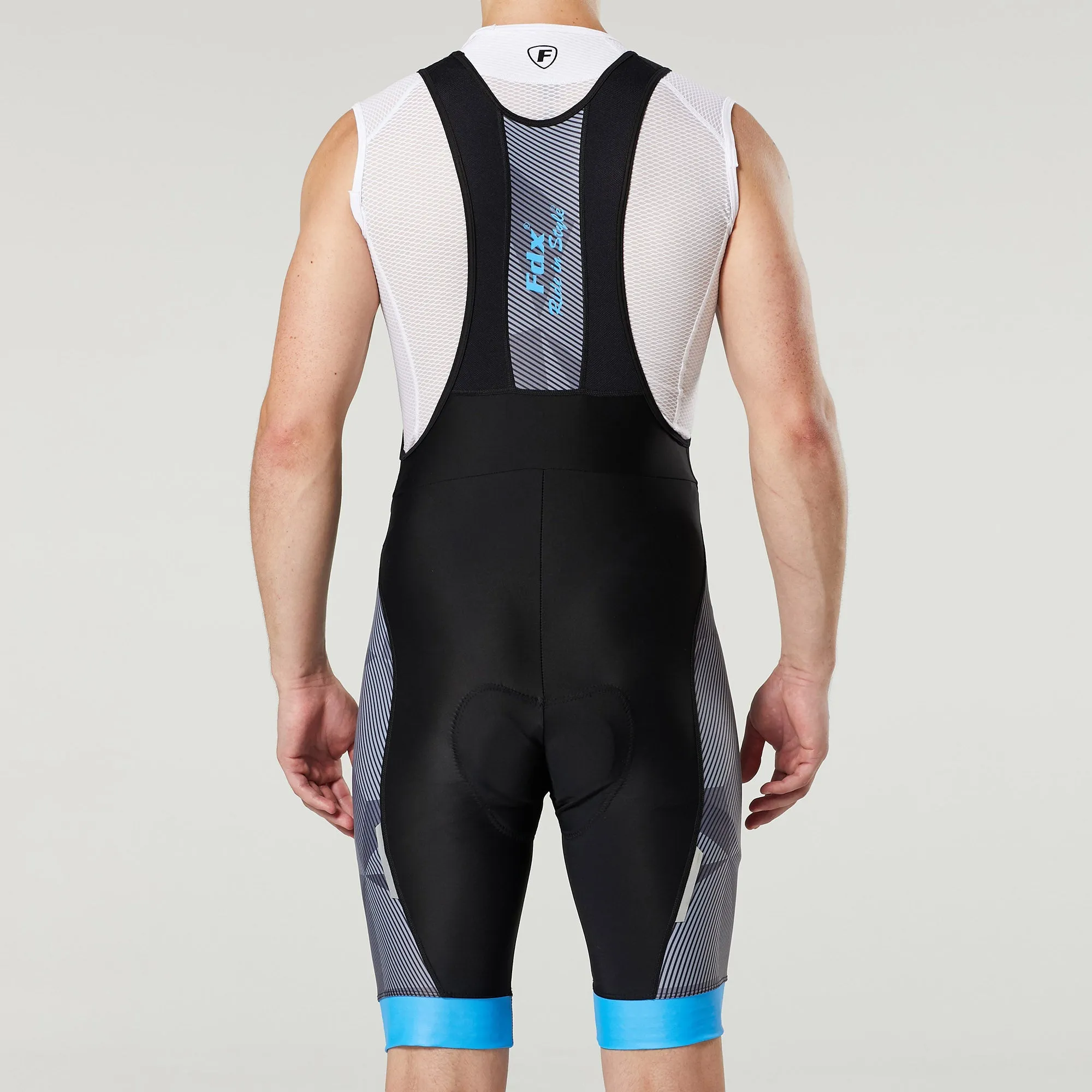 Fdx Splinter Blue Men's & Boy's Summer Cycling Bib Shorts