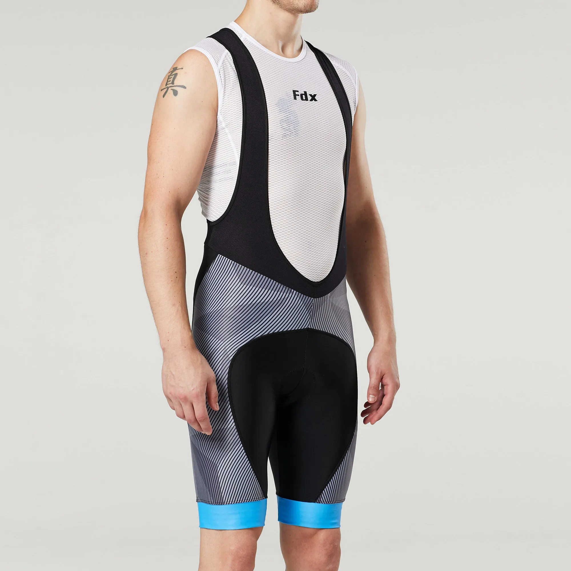 Fdx Splinter Blue Men's & Boy's Summer Cycling Bib Shorts