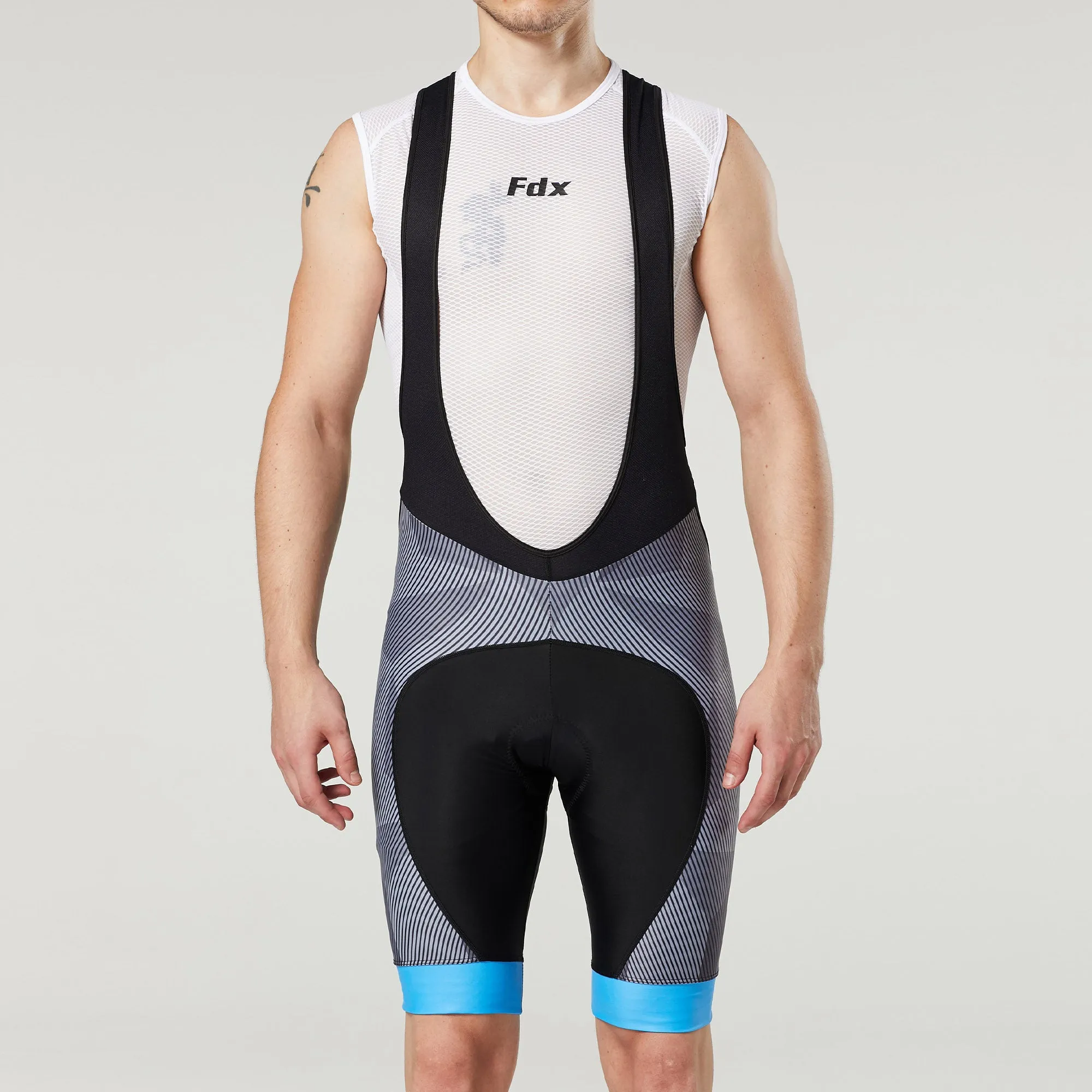 Fdx Splinter Blue Men's & Boy's Summer Cycling Bib Shorts