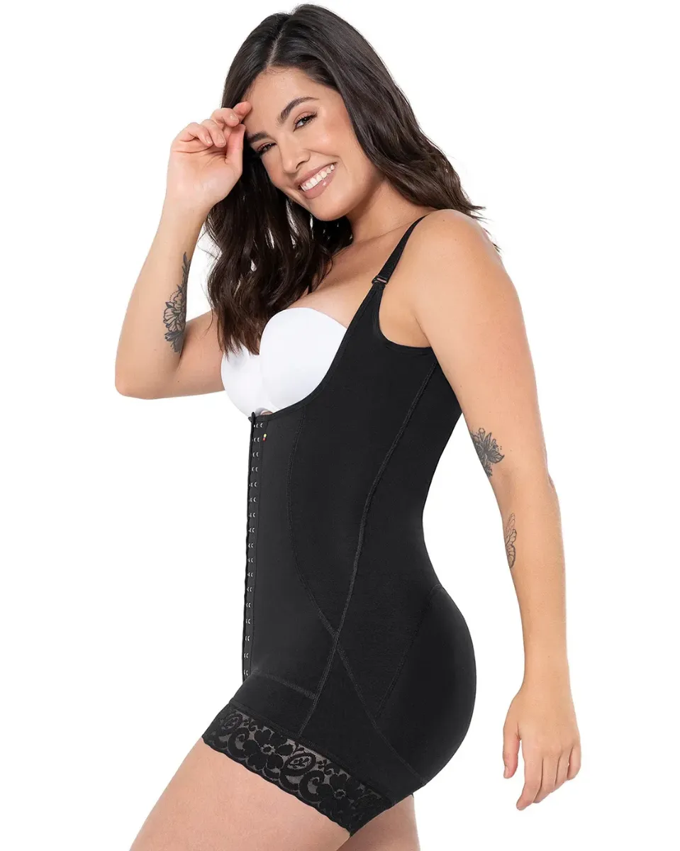 Final Sale Clearance MariaE Fajas Stage 2 Post Surgery High Compression Garment Mid Thigh & Open Bust
