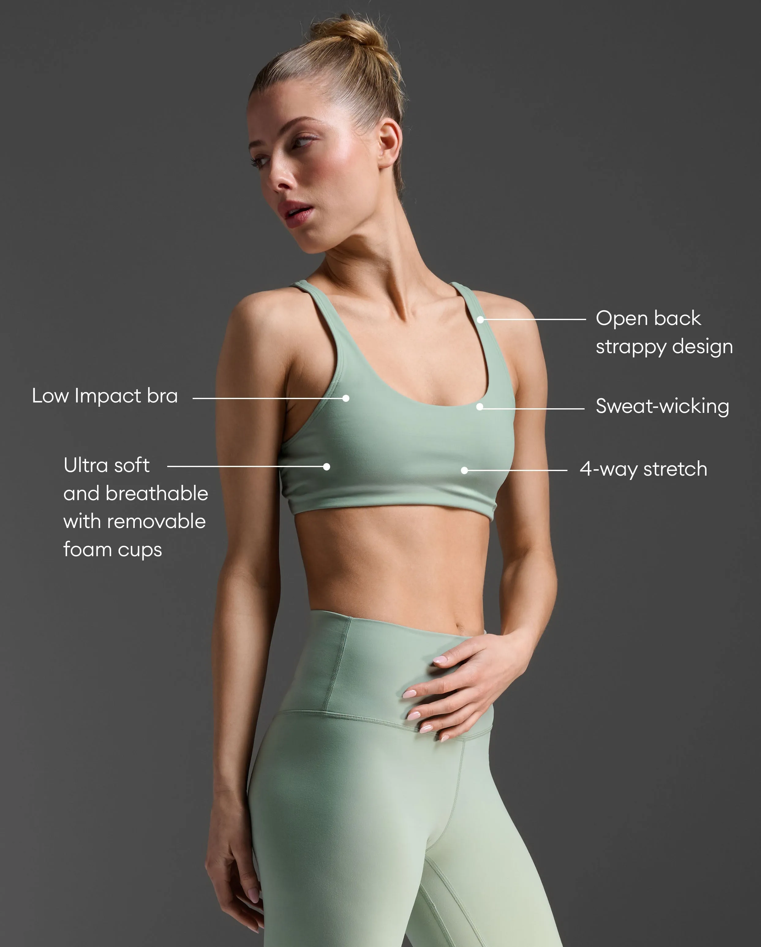 Fluid Open Back Bra