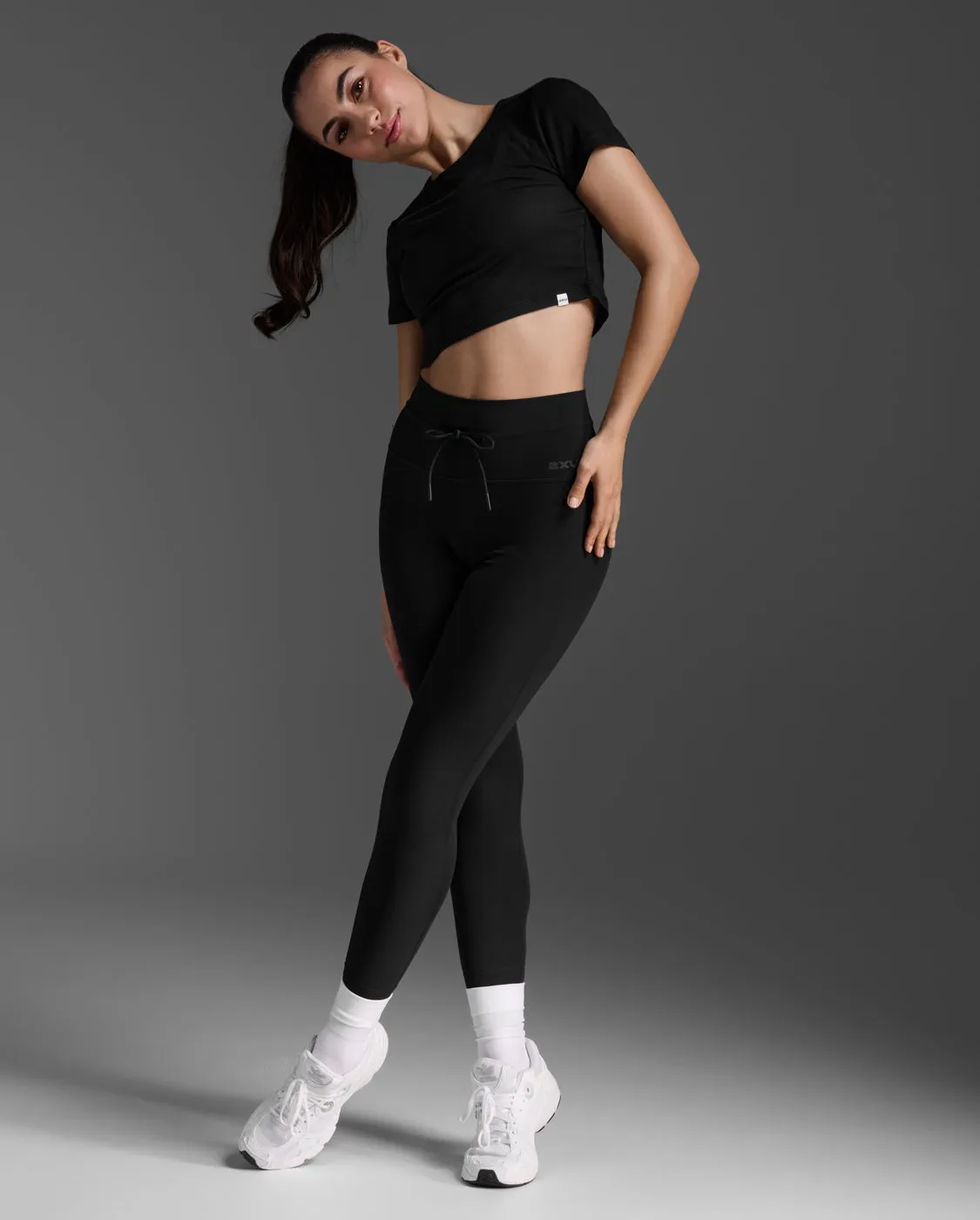 Fluid Ribbed Crop Tee