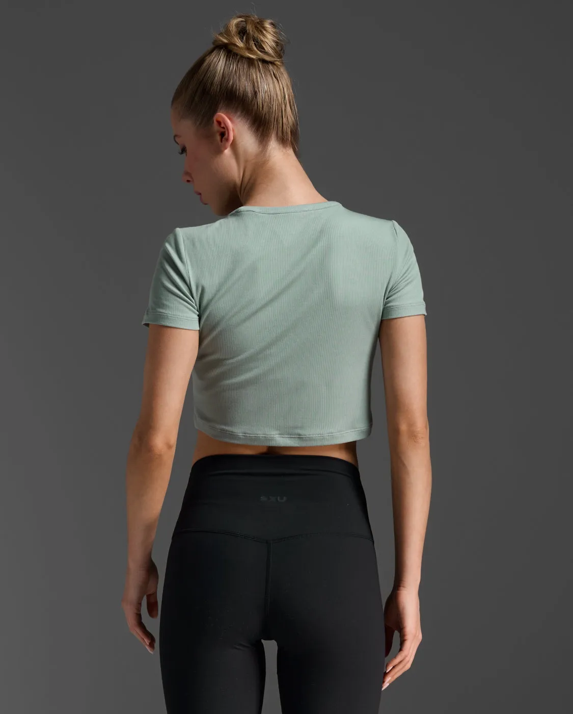 Fluid Ribbed Crop Tee