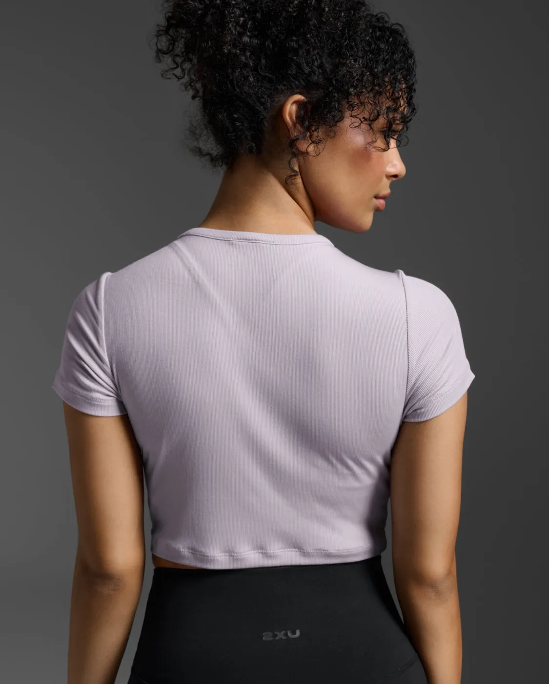 Fluid Ribbed Crop Tee