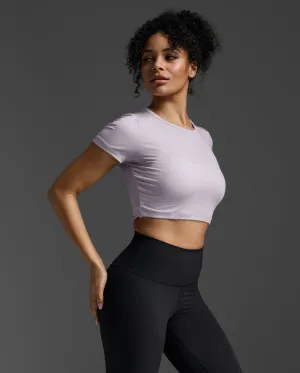 Fluid Ribbed Crop Tee