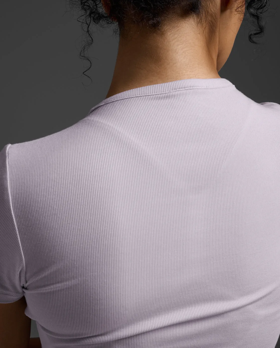 Fluid Ribbed Crop Tee