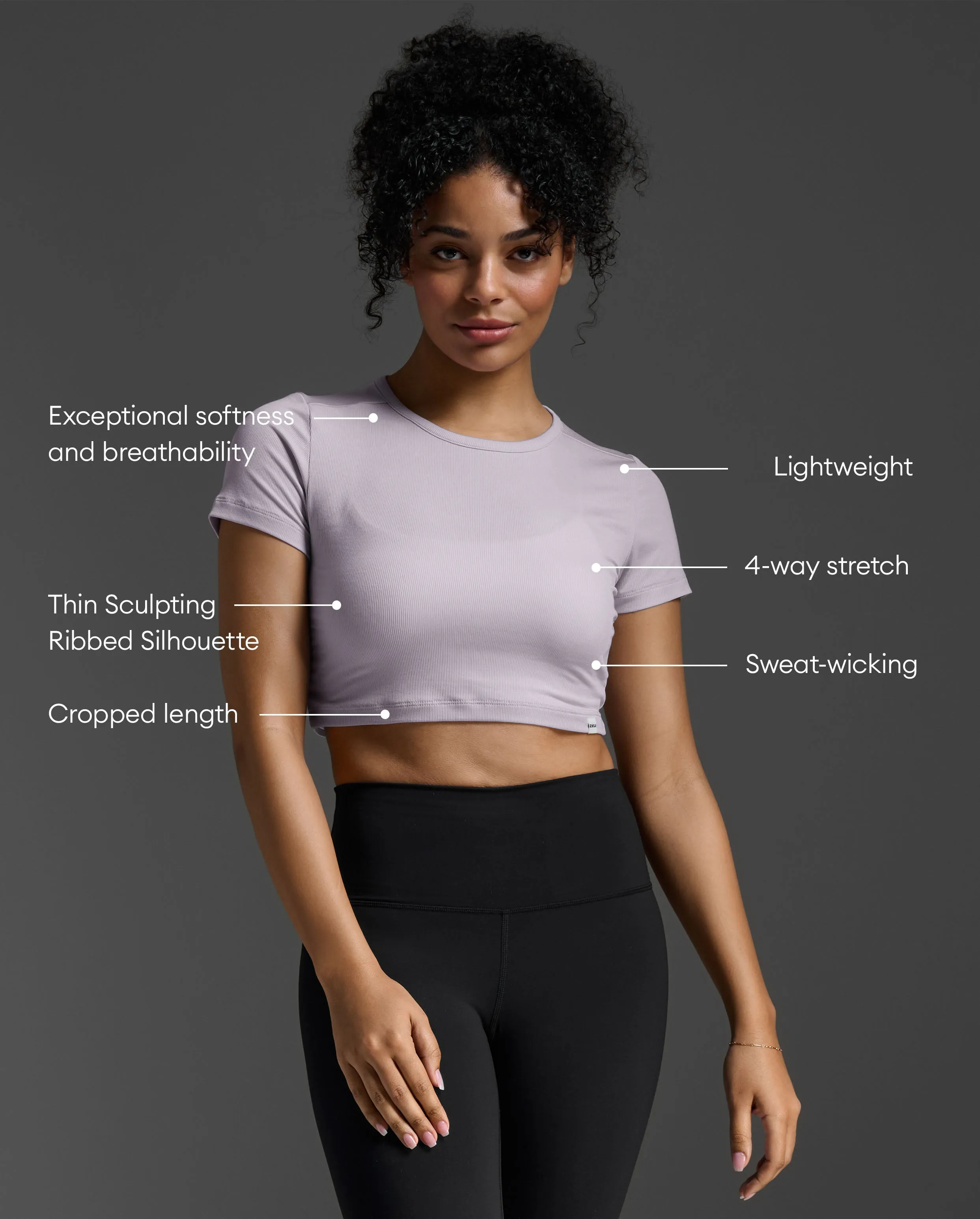 Fluid Ribbed Crop Tee